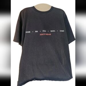 Nas King’s Disease Shirt Nasir Bin Olu Dara Jones Album Merch Rap Tee Black